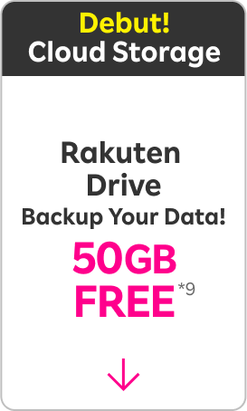 Cloud Storage: Backup your data! Rakuten Drive is 50GB free *9