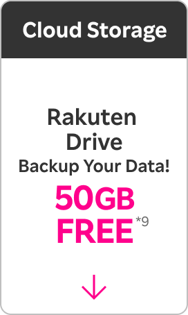 Cloud Storage: Backup your data! Rakuten Drive is 50GB free *9