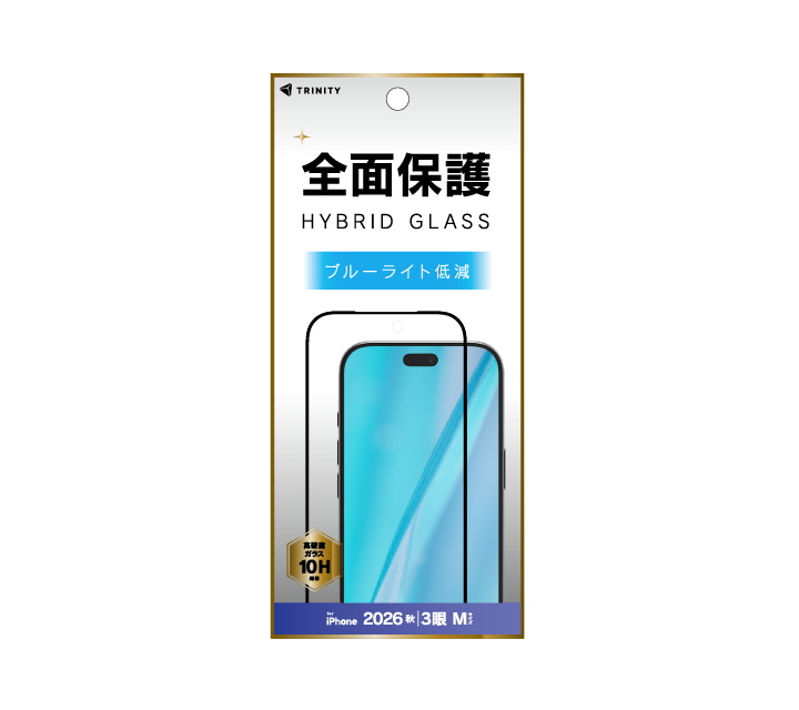 iPhone 18 Pro 全面ガラスフィルム 高光沢 ブルーライトカット