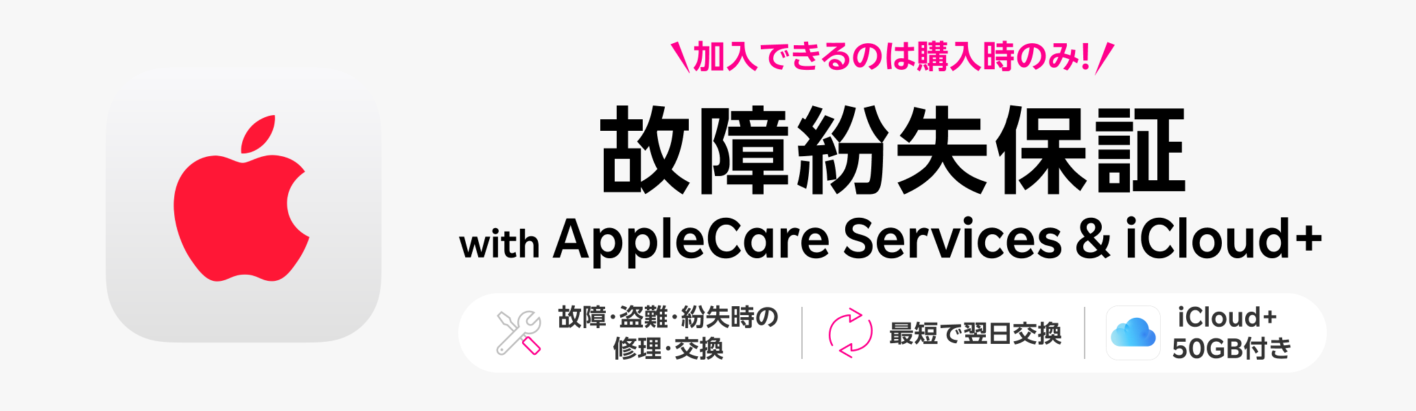 故障紛失保証 with AppleCare Services & iCloud+