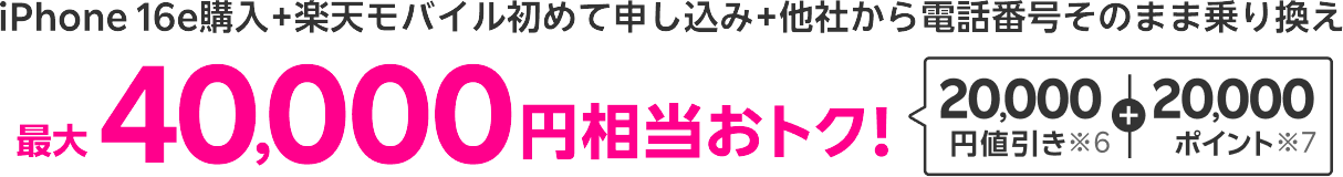 2つのキャンペーン併用で最大40,000円相当おトク