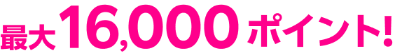 最大16,000ポイント!