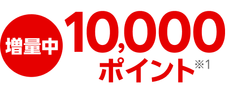 増量中10,000ポイント※1