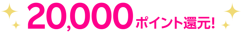 20,000ポイント還元!
