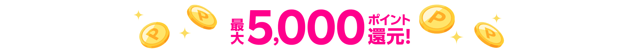 最大5,000ポイント還元！
