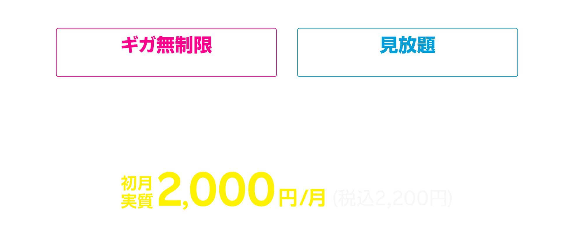 ギガ無制限家族割引適用時 2,880円（税込3,168円）見放題※1新規契約 1,990円（税込2,189円）セットで申し込むと最大4カ月968楽天ポイント還元U-NEXT新規会員登録限定31日間無料トライアル初月実質2,000円/月(税込2,200円)2~4カ月目は実質3,990円 税込4,389円