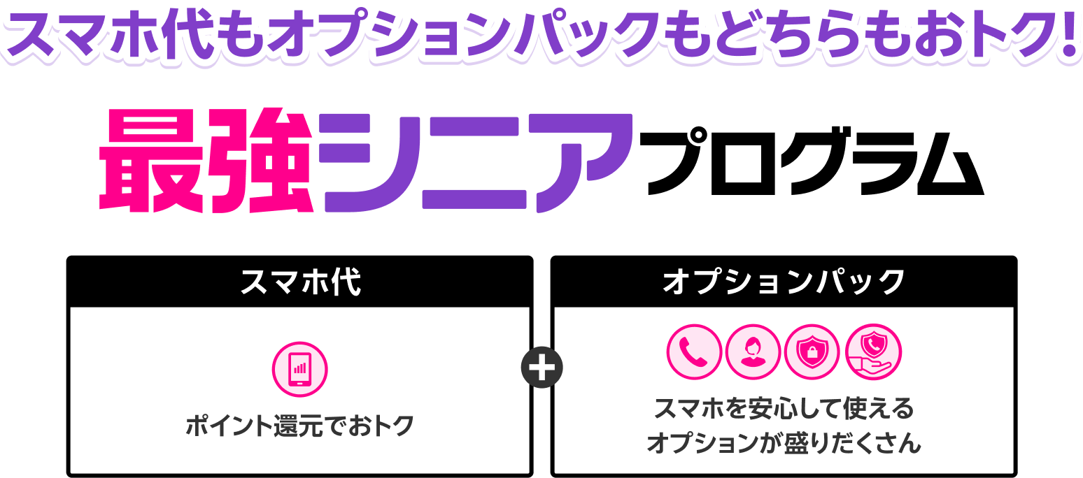 65歳以上の方におすすめ!最強シニアプログラム インターネット通信と安心オプションサービスが全部入ったおトクなプログラム