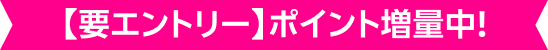 【要エントリー】ポイント増量中！
