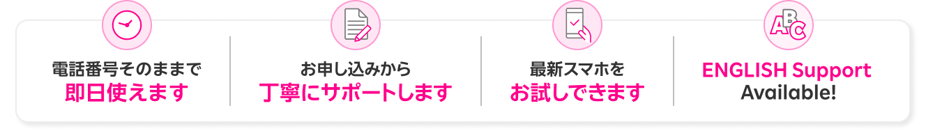 電話番号そのままで即日使えます